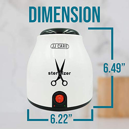 JJ CARE Nail Tool Sterilizer with Glass Beads | Implement Tweezer Disinfectant Container | Salon & Manicure Disinfectant Jar